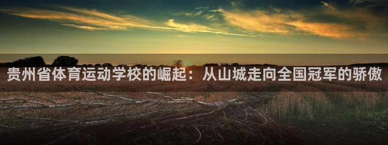 米兰体育官网下载平台是正规平台吗安全吗：贵州省体育运动学校的